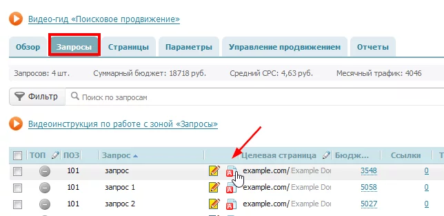 запросы_анализ страницы