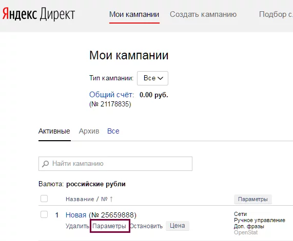 директ_кампании_параметры