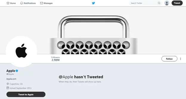 Аккаунт Apple в Твиттере Твиттер-аккаунт Apple