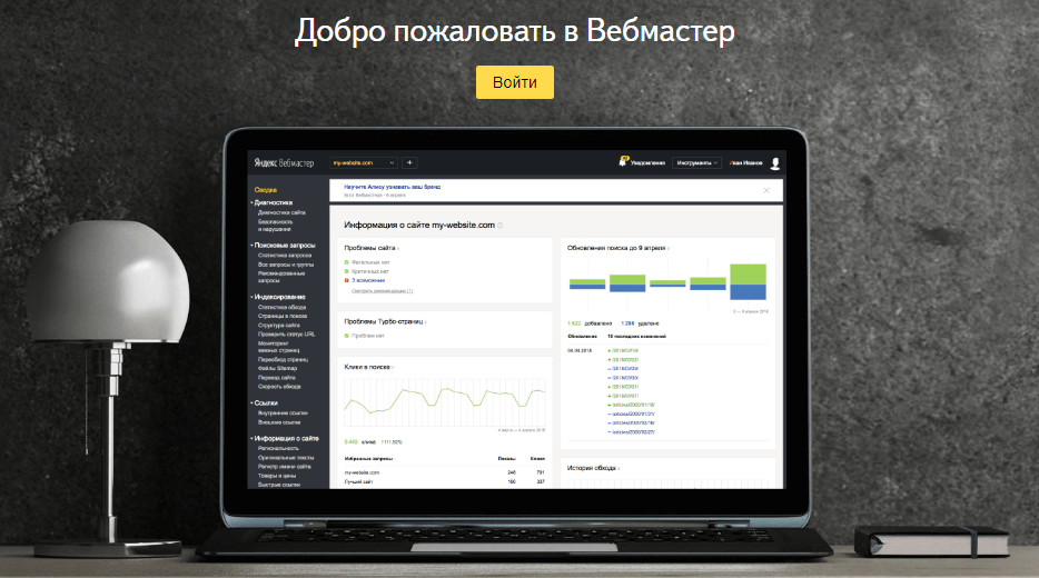 Регистрация в Яндекс.Вебмасте Яндекс.Вебмасте