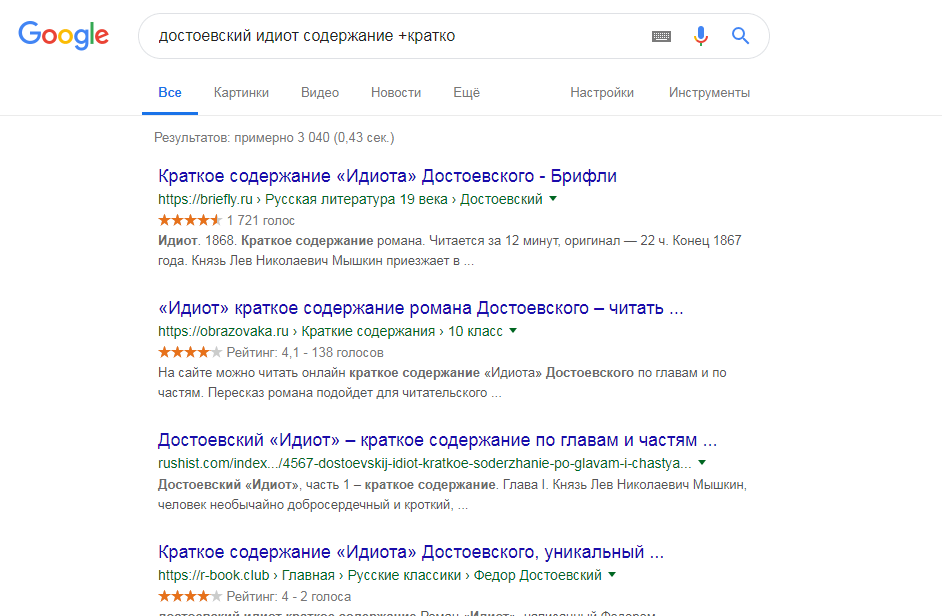 Ключевое слово в обязательном порядке (плюс) Ключевое слово в обязательном порядке в поиске
