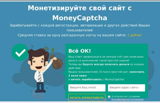 Использование капчи для заработка онлайн. Заработок для вебмастеров с помощью MoneyCaptcha.