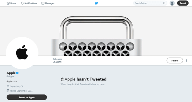 Аккаунт Apple в Твиттере Твиттер-аккаунт Apple